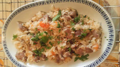 Zöldséges-rizses zúza